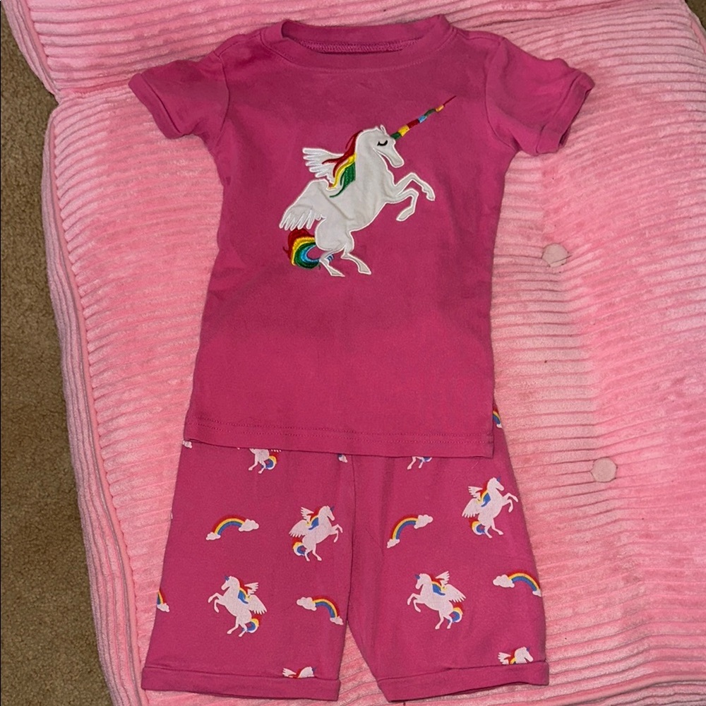 Source Unknown Pink Pajama Set with Unicorn Design